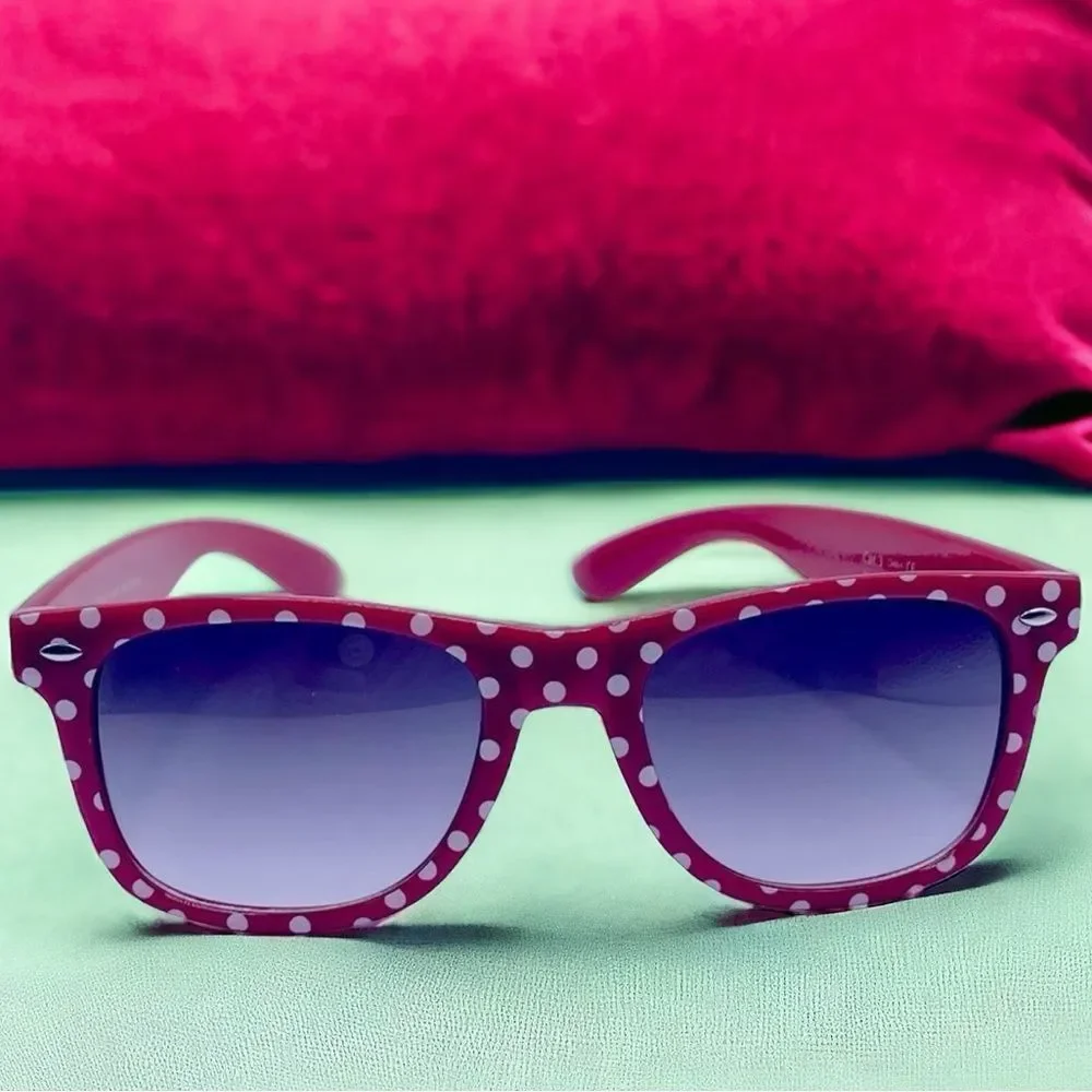 Retro Rewind Red with White Polka Dot Sunglasses
